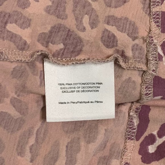 Tory Burch Pink Floral & Leopard Tee Size L - Picture 6 of 7